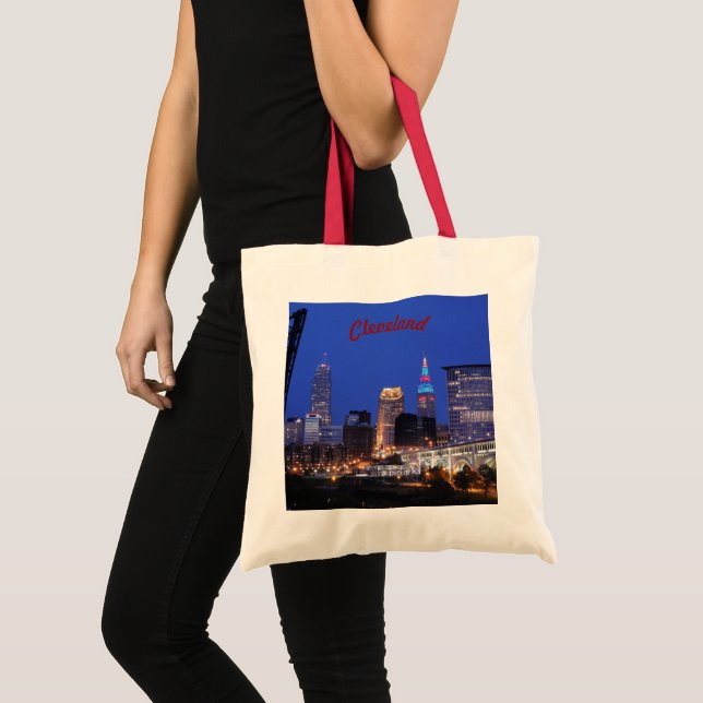 Bolsa Tote Cleveland Riverview Night Tote Bag (Frente (produto))