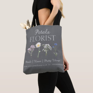 Bolsa Tote Cliente da boutique de flores moderna fazendo comp