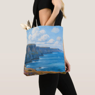 Bolsa Tote "Cliff of Enless Horizon" - Uma paisagem marinha g
