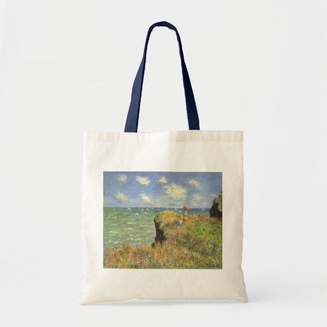 Bolsa Tote Cliff Walk em Pourville por Claude Monet (Frente)