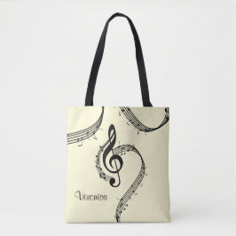 Bolsa Tote Climactic G Clef Music Yellow