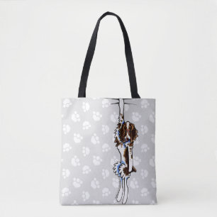 Bolsa Tote Clingy Liver White Springer Spaniel