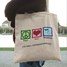 Bolsa Tote Clínica Personalizada de Endoscopia de Paz e Amor