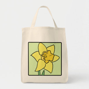 Bolsa Tote Clip Art de Desenho Animado Narciso Flor de Jardim