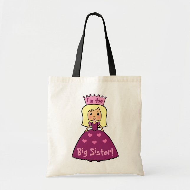Bolsa Tote Clipart dos desenhos animados bonito eu sou a (Frente)