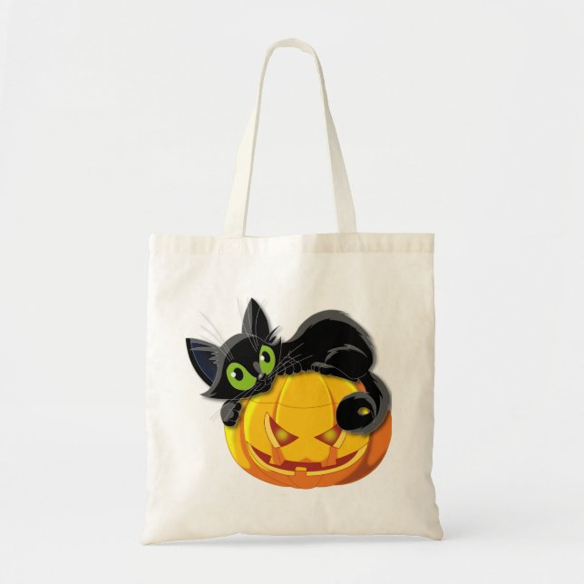Bolsa Tote Clipe de Gato Negro (Frente)