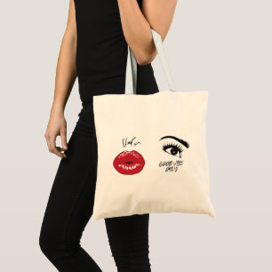 Bolsa Tote Clock It & Good Vibes Chic