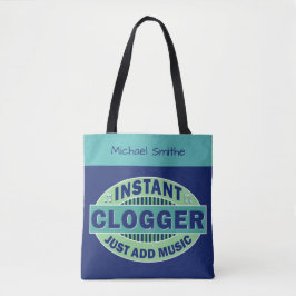 Bolsa Tote Clogger imediato apenas adiciona o nome feito sob