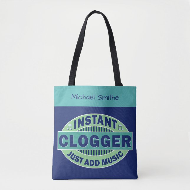 Bolsa Tote Clogger imediato apenas adiciona o nome feito sob (Frente)