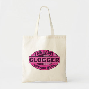 Bolsa Tote Clogger imediato apenas adiciona o rosa da música