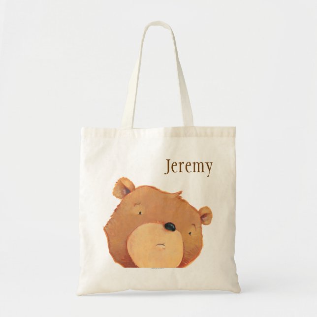 Bolsa Tote Close up do urso de Brown grande (Frente)
