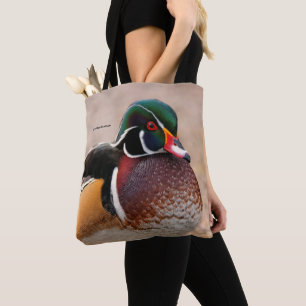 Bolsa Tote Closeup de um pato-real macho