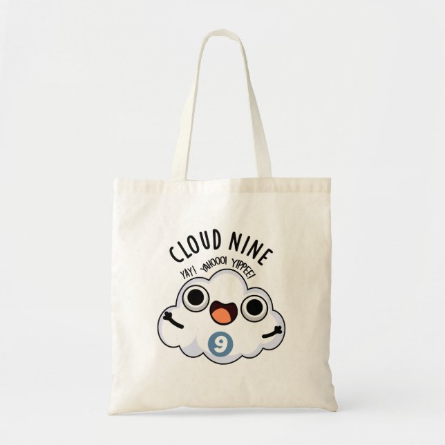 Bolsa Tote Cloud Nine Funny Weather Pun (Frente)