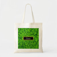 Clovers Verdes com Quadro de Folha Ouro FAUX