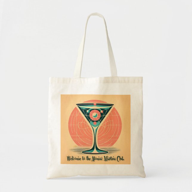 Bolsa Tote Clube de Coquetel Martini Atômico com Emaranhament (Frente)