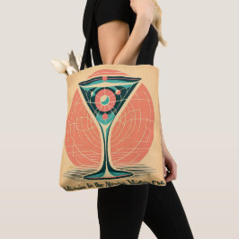 Bolsa Tote Clube de Coquetel Martini Atômico com Emaranhament
