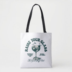 Bolsa Tote Clube de Coquetel Vintage Levante Seu Copo Design