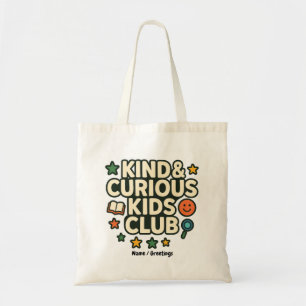 Bolsa Tote Clube de Crianças Gentis e Curiosas Mentalidade de