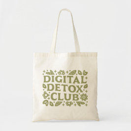 Bolsa Tote Clube de desintoxicação digital bem-estar garota e