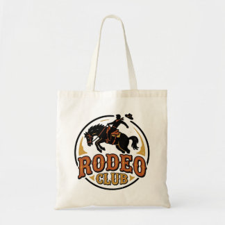 Bolsa Tote Clube de Rodeio Vintage Cowboy Cavalo Indomável Oc