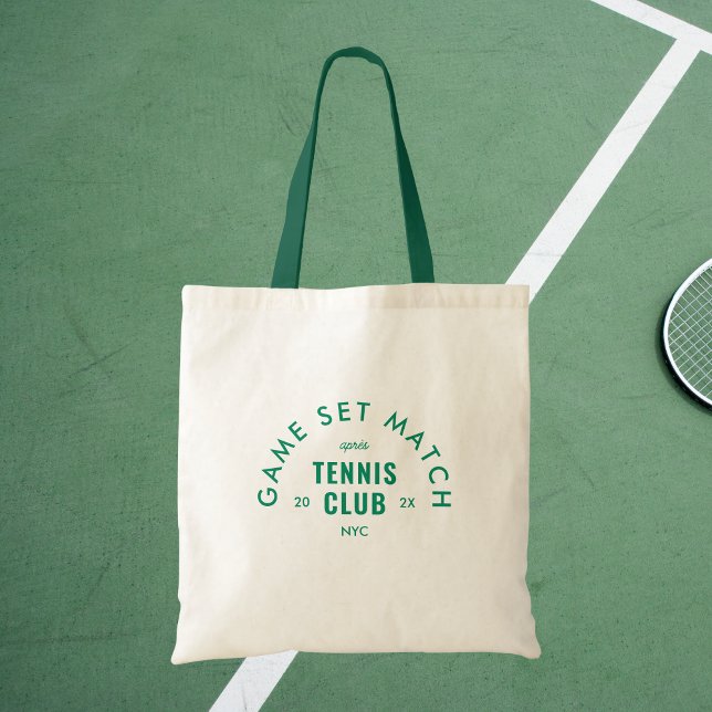 Bolsa Tote Clube de Tênis Após Jogo Game Set Match Cabo Verde (Criador carregado)