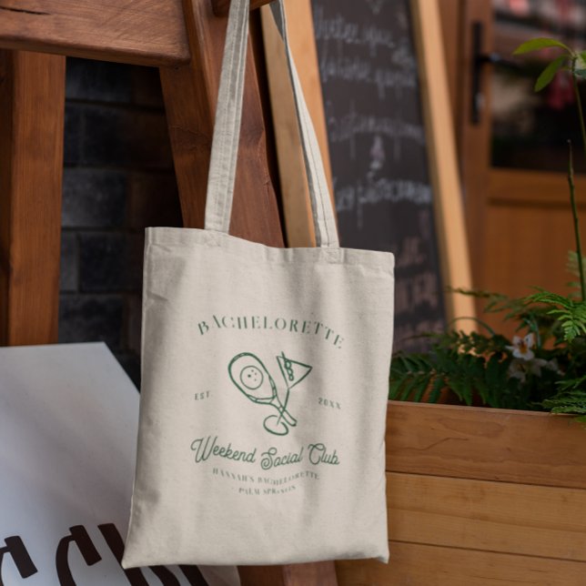Bolsa Tote Clube do Campo de Picleball | Bachelorette (Criador carregado)