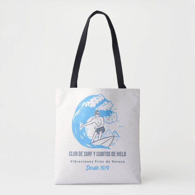 Bolsa Tote Clube do surf e do Cubo de Gelo (Frente)