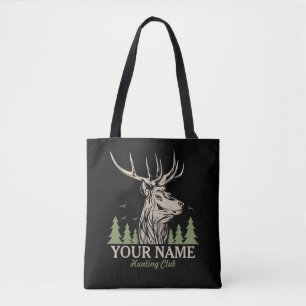 Bolsa Tote Clube Personalizado de Caça a Deer Elk Antler 