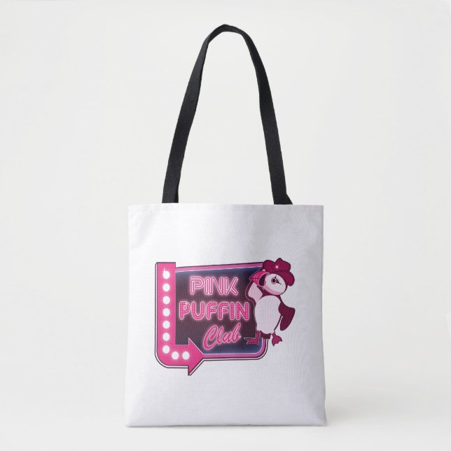 Bolsa Tote Clube Pink Puffin (Frente)