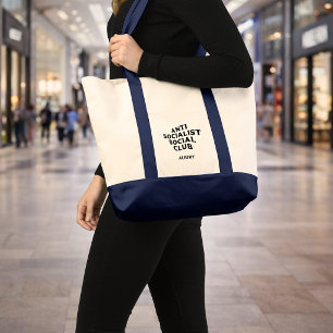 Bolsa Tote Clube Social Anti Socialista Engraçado Socialismo