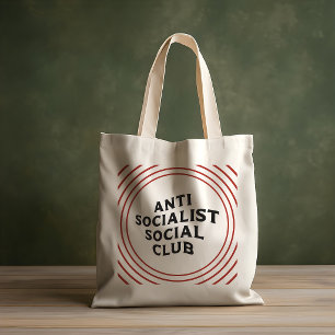 Bolsa Tote Clube Social Anti Socialista Engraçado Socialismo