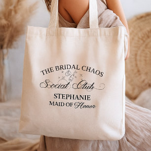 Bolsa Tote Clube Social Caos Nupcial,Personalizado Boho Nupci