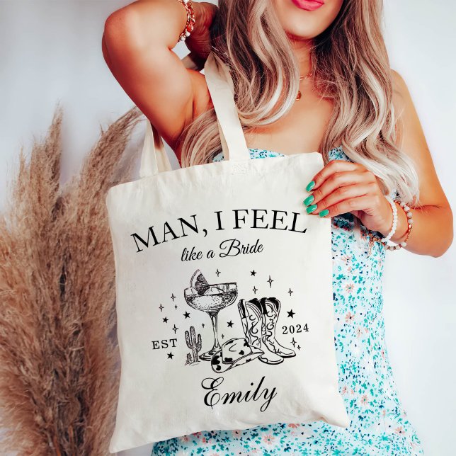 Bolsa Tote Clube Social de Festa de solteira de Cowgirl Perso (Criador carregado)