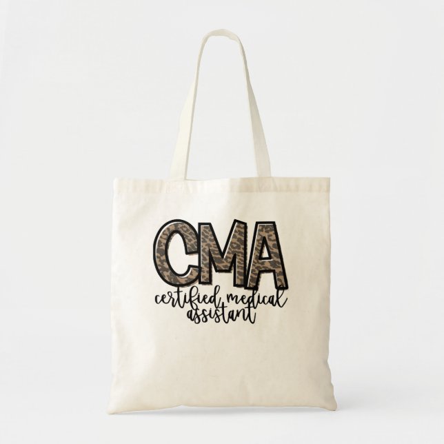 Bolsa Tote CMA Certified Medical Assistant Cute Nurse Pullove (Frente)