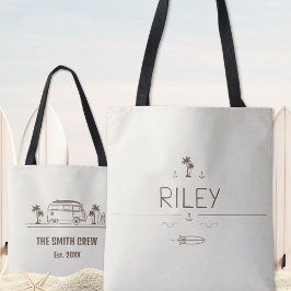 Bolsa Tote Coastal Sand Vintage Van Surfer All-Over-Print