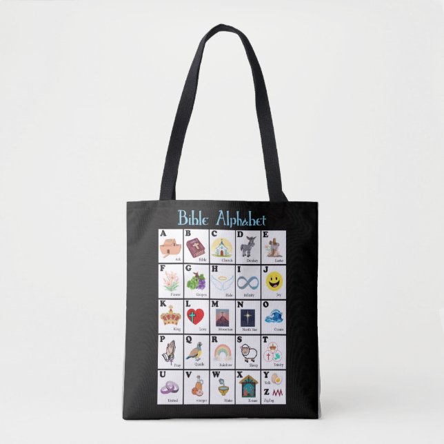 Bolsa Tote Cobertor Alfabeto Bíblico (Frente)