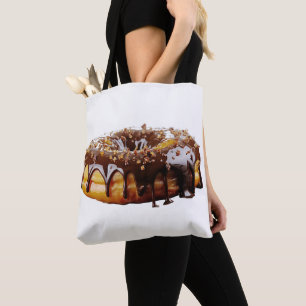 Bolsa Tote Cobertura de chocolate brilhante e grossa da rosqu