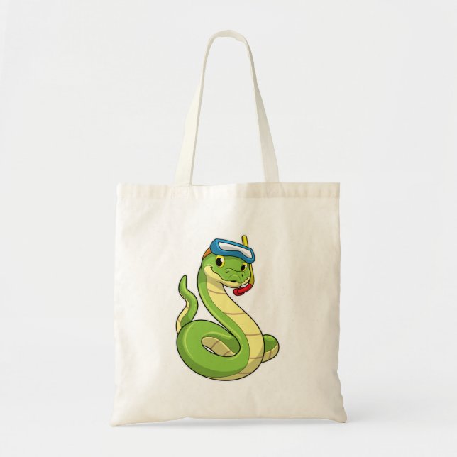 Bolsa Tote Cobra as Diver wirth Snorkel (Frente)
