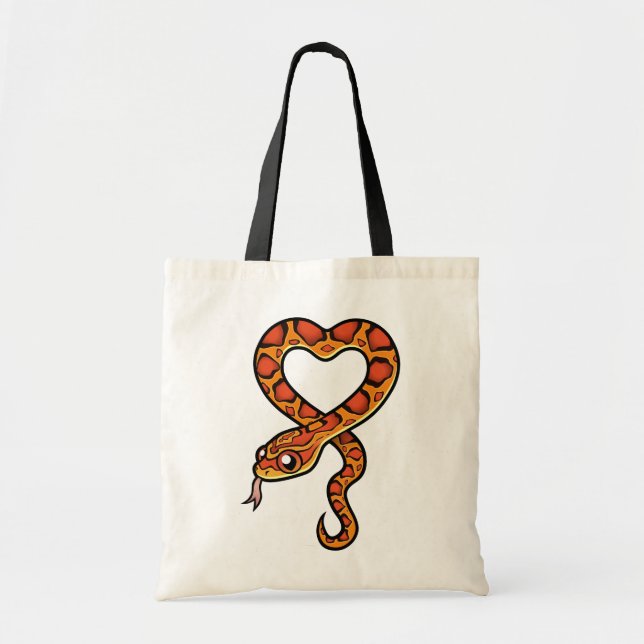 Bolsa Tote Cobra de Desenho Animado (Frente)