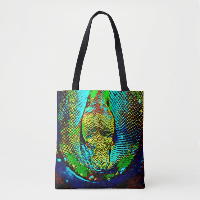 Bolsa Tote Cobra do arco-íris (Frente)