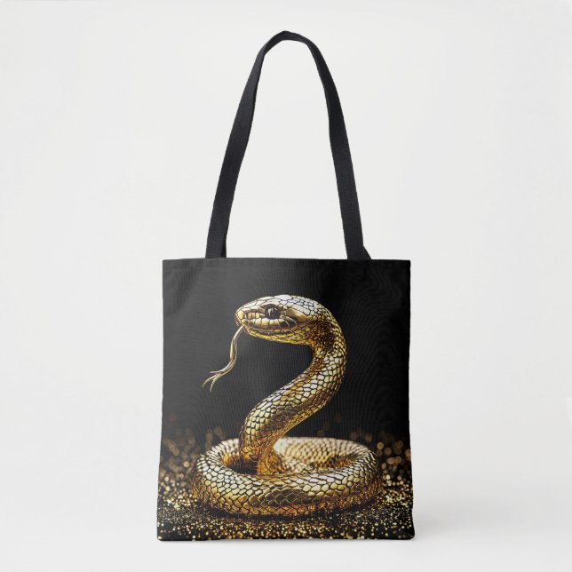 Bolsa Tote Cobra dourada (Frente)