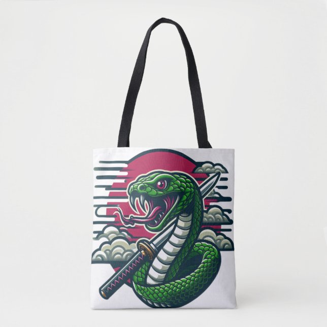 Bolsa Tote Cobra verde (Frente)