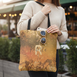 Bolsa Tote Cobre Bronze Moderno Glam Chique Abstrato Espelhad