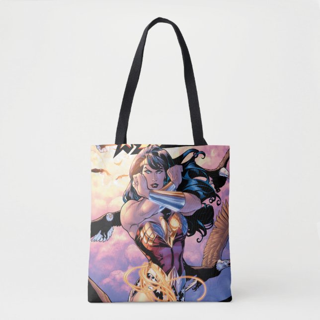 Bolsa Tote Cobrir de banda desenhada da Mulher Maravilha #1 (Frente)