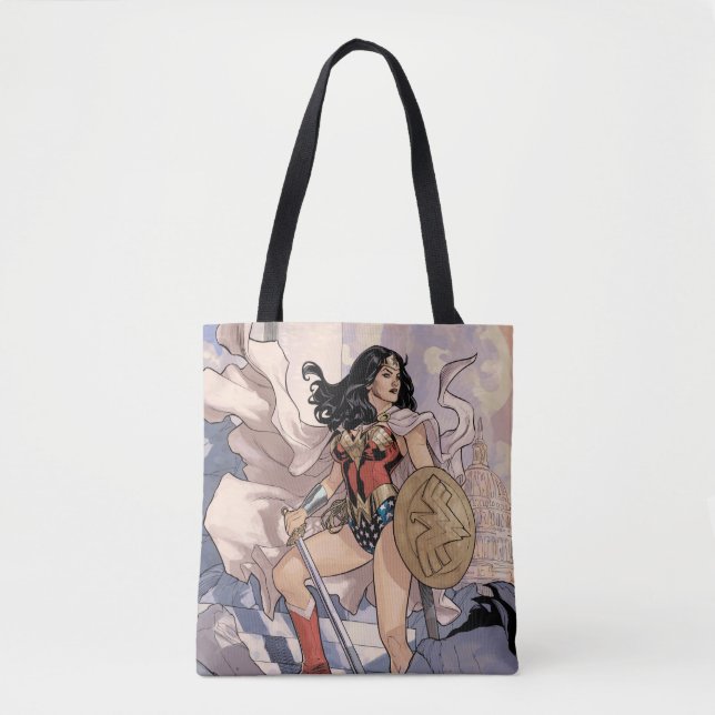 Bolsa Tote Cobrir de banda desenhada da Mulher Maravilha #13 (Frente)