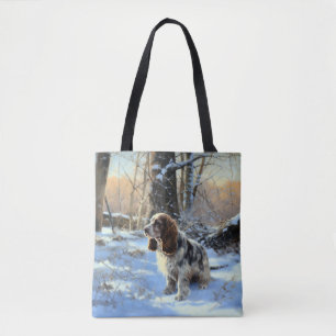 Bolsa Tote Cocker Spaniel Deixe Nevar Natal