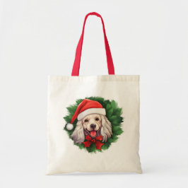 Bolsa Tote Cocker Spaniel Wreath Natal