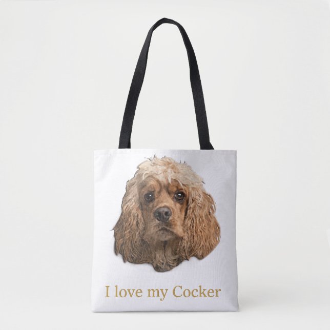Bolsa Tote cocker spaniels (Frente)