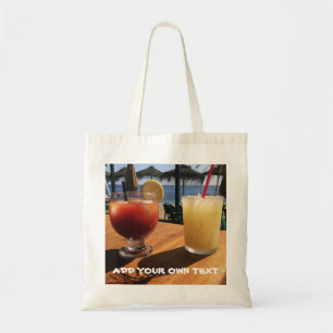 Bolsa Tote Cocktails pelo texto personalizado do mar