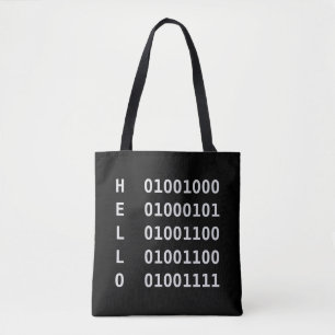 Bolsa Tote Código binário
